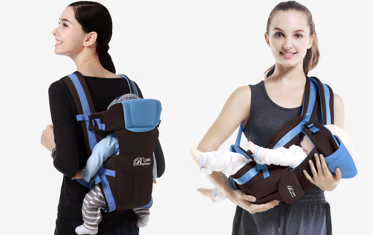 Double Shoulder Baby Carriers  Mother and Child Travel Bag