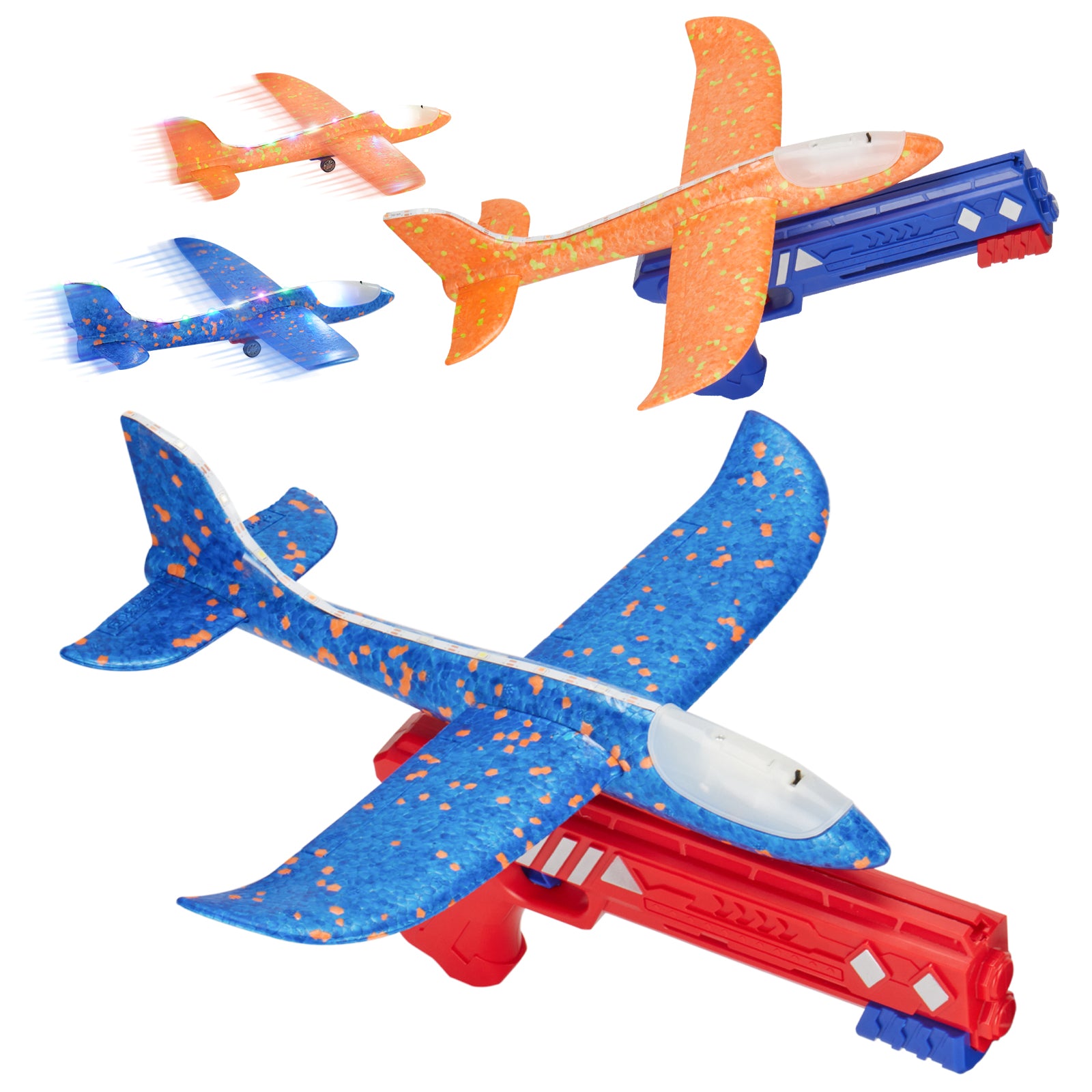 2 Pack Glider Airplane Launcher Toys Set