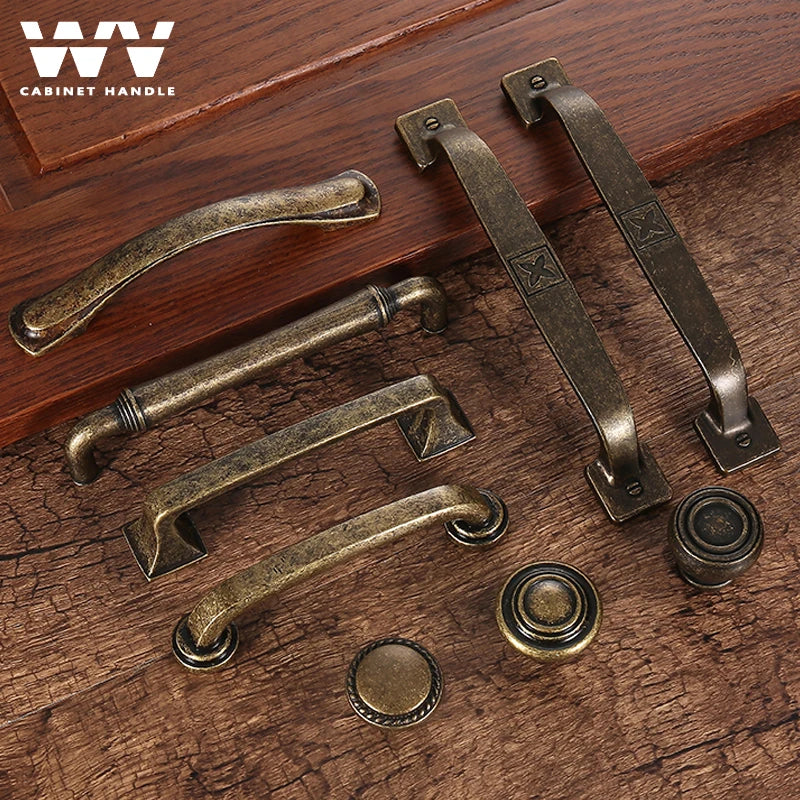 WV 675 American Antique Cabinet Handles Wardrobe Door Knobs and Pulls