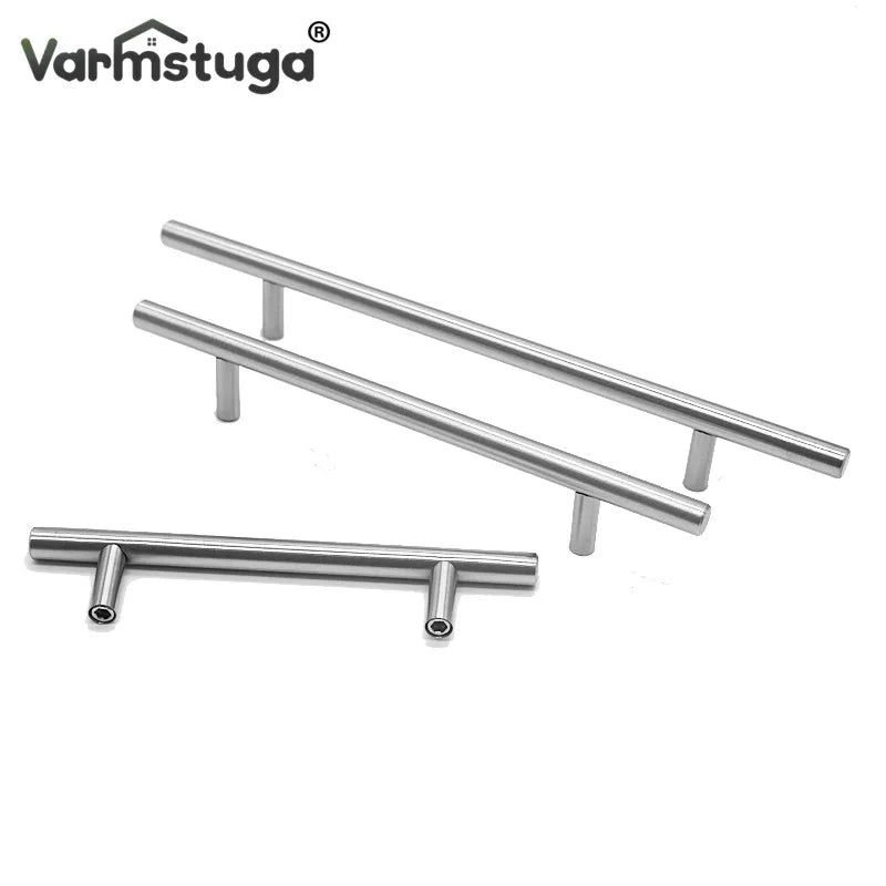 VARMSTUGA VS01048 Modern Stainless Steel Kitchen Door Cabinet T Bar Handle Pull Knob Cabinet