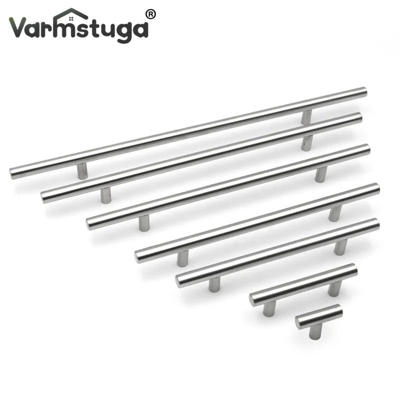 VARMSTUGA VS01048 Modern Stainless Steel Kitchen Door Cabinet T Bar Handle Pull Knob Cabinet