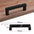 RUNBAZEF Modern Black Cabinet Handle Square Furniture Hardware Tools Kitchen Door Knobs