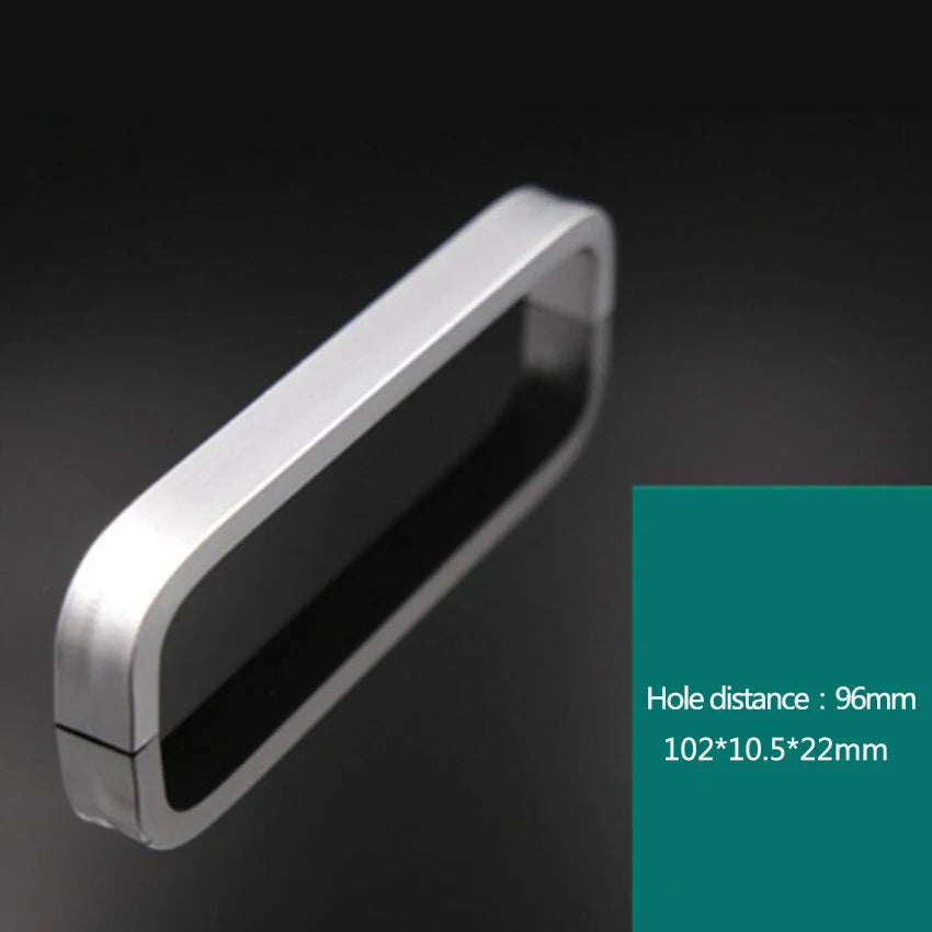 ZJMZYM LB0218 Silver Space Aluminum Straight Handles Kitchen Door Cabinet