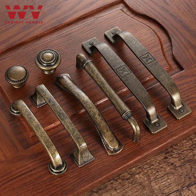 WV 675 American Antique Cabinet Handles Wardrobe Door Knobs and Pulls