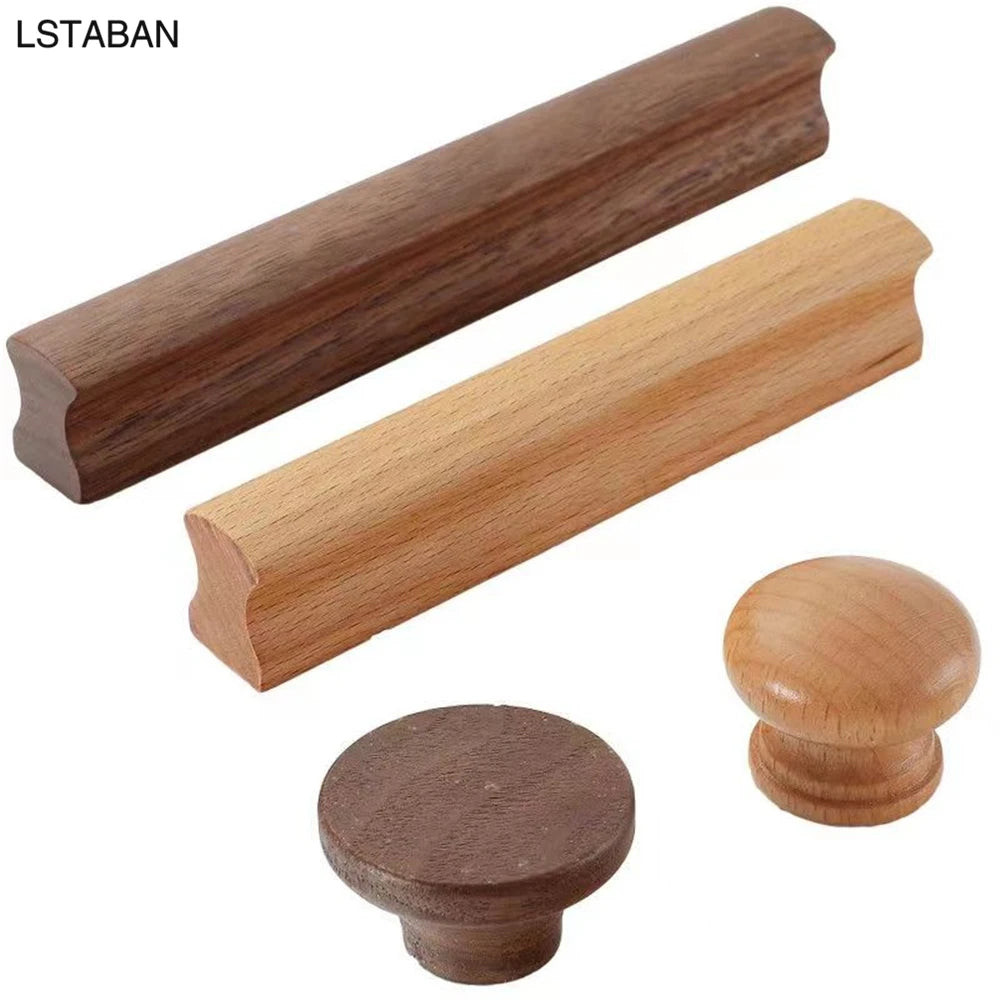 Walnut Wooden Furniture Handle Drawer Knobs