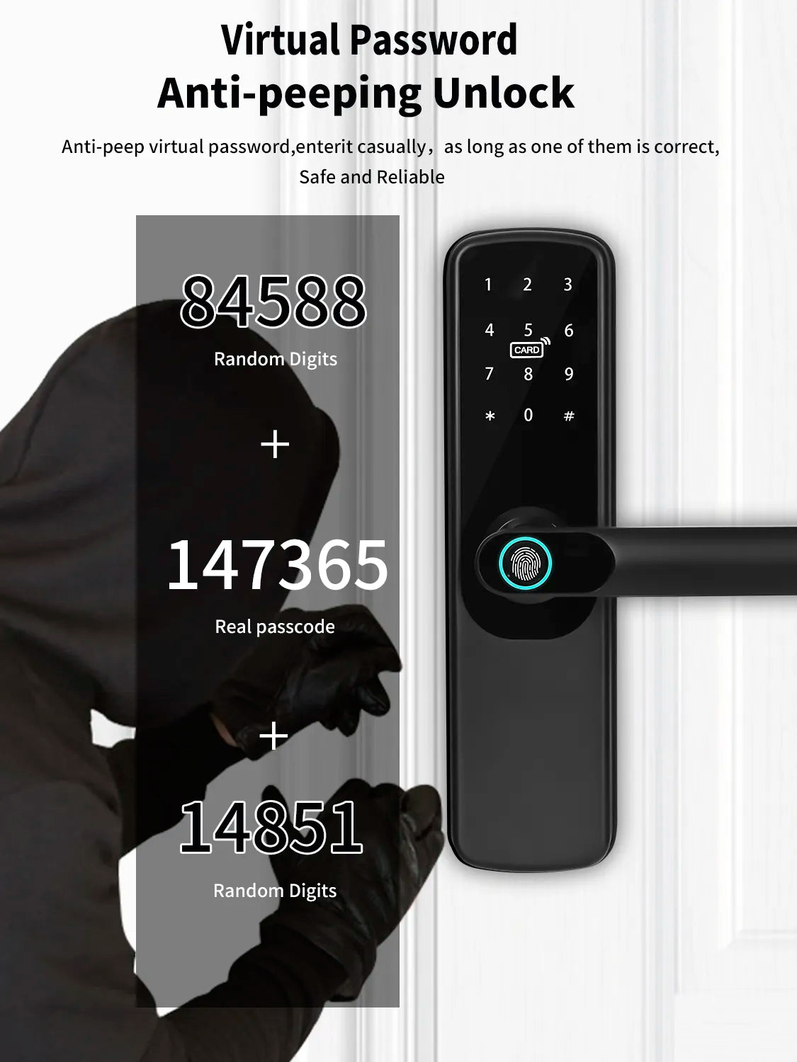 RH05 Pro Vein Recognition Biometrics Locks Tuya Wifi Digital Smart Door Lock