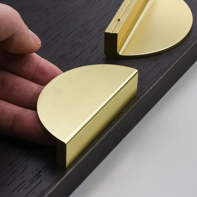 American Hidden Cabinet Handles Black Gold Aluminum Alloy Kitchen Cupboard Pulls