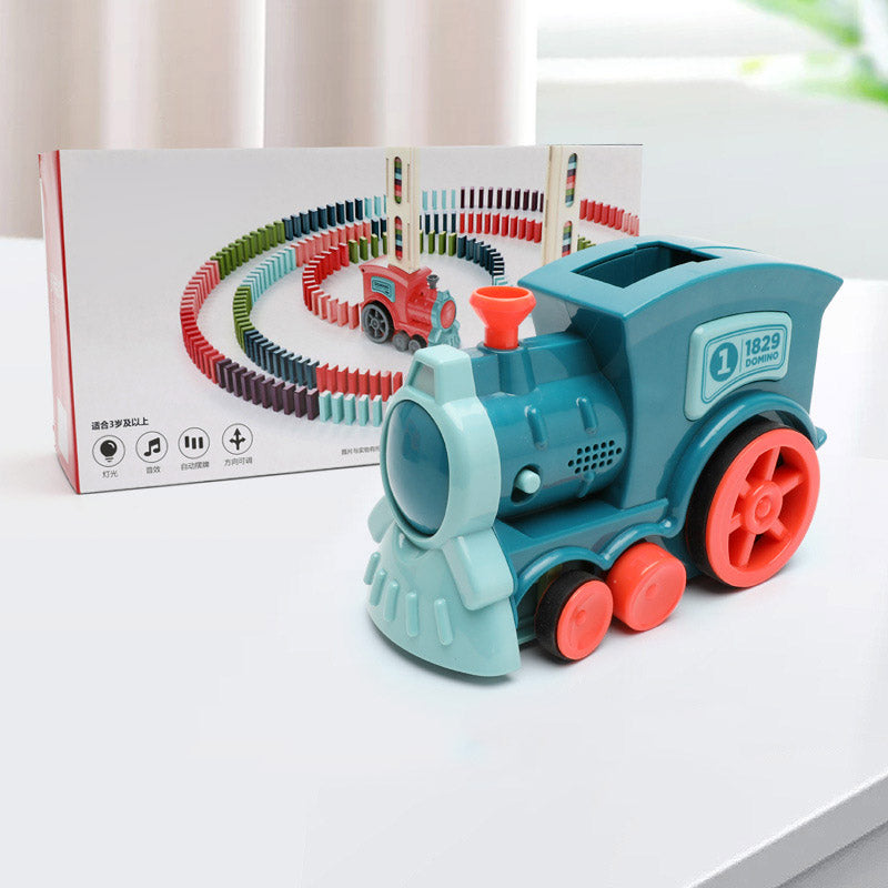 Automatic Domino Train Toy Set for Kids